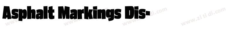 Asphalt Markings Dis字体转换